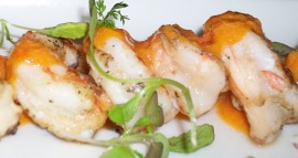 shrimp marinated in Narragansett and grilled with habañero-citrus glaze